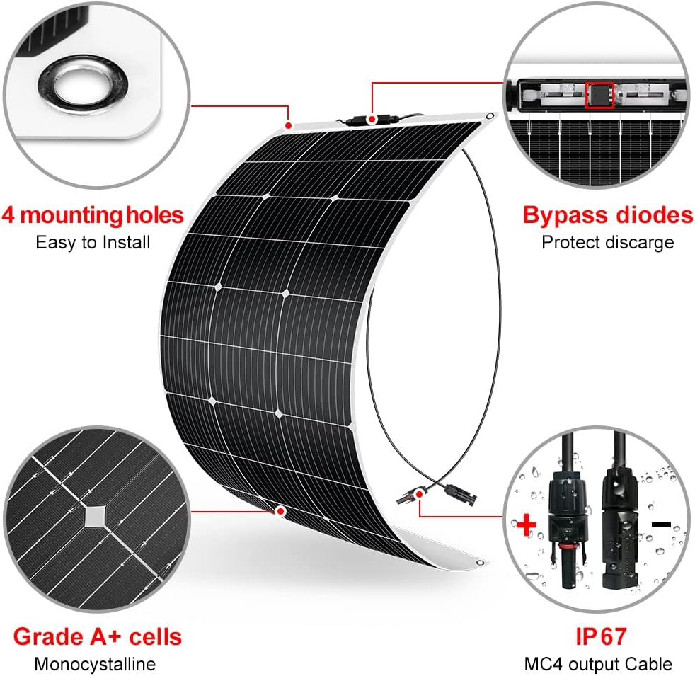 100 Watt flexibles Solarpanel